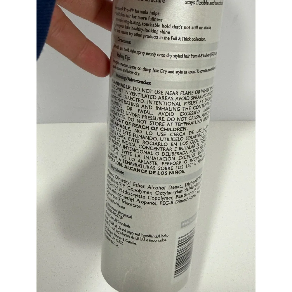 Pantene‎ Pro-V Extra Fullness Hairspray Maximum Hold  8.25 oz old formula! RARE